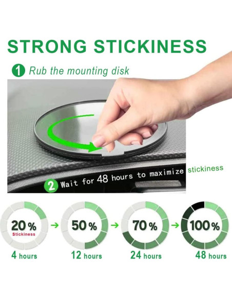 Disco Adhesivo 65mm Ramtech - 3 Pack para Montaje en Tablero