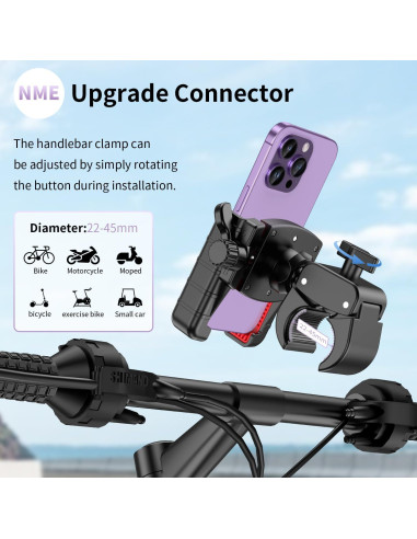 Soporte para Teléfono de Bicicleta Bokilino A399 - Ajustable 360