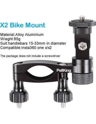 Soporte para Manillar de Bicicleta PellKing para Insta360 X5/X4/X3/X2