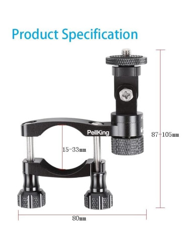 Soporte para Manillar de Bicicleta PellKing para Insta360 X5/X4/X3/X2