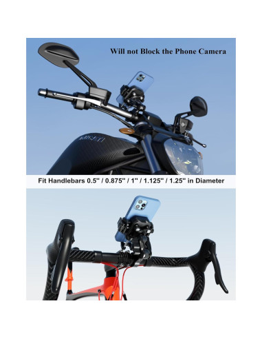 Soporte para Teléfono de Motocicleta BRCOVAN con Amortiguador