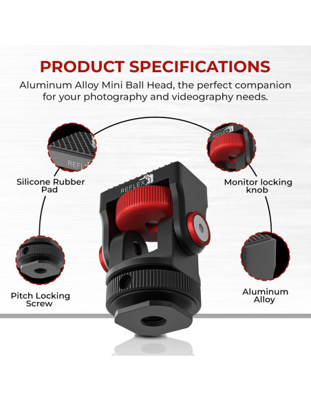 Cabezal de Bola Mini Reflex Camera TE277 Aluminio 360