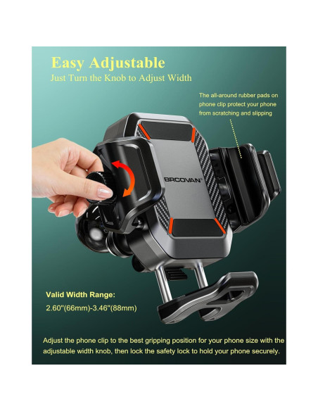 Soporte para Teléfono de Motocicleta BRCOVAN con Amortiguador