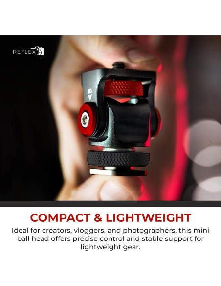 Cabezal de Bola Mini Reflex Camera TE277 Aluminio 360