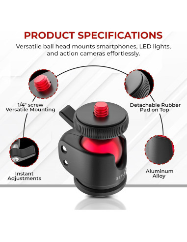 Cabezal de Bola Mini Reflex Camera Aluminio 360 2kg