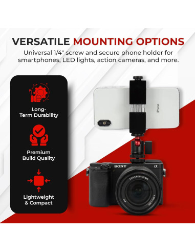 Cabezal de Bola Mini Reflex Camera Aluminio 360 2kg