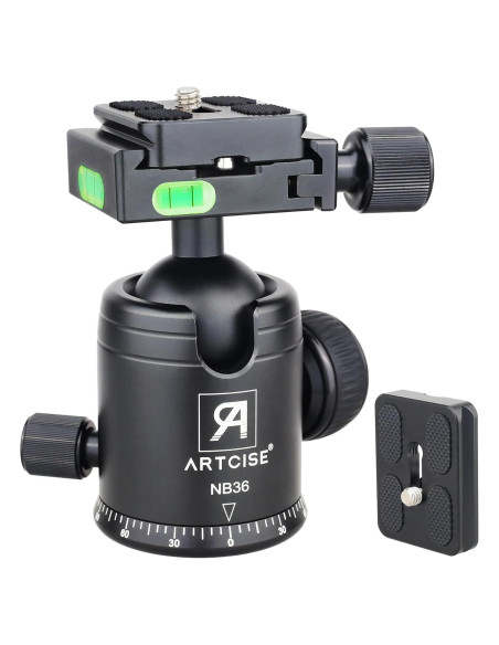 Cabezal de bola de trípode ARTCISE NB36 36mm Aluminio 15kg