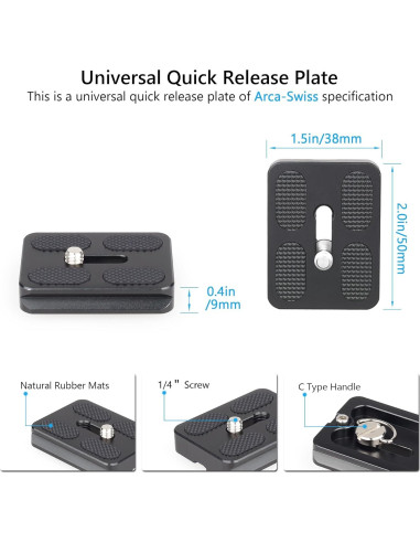 Cabezal de bola de trípode ARTCISE NB36 36mm Aluminio 15kg
