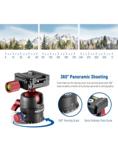 Cabezal de Trípode NEEWER GM28 con Placa Rápida 5kg 2