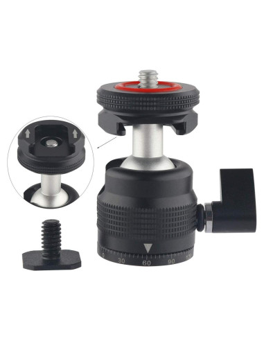 Mini Cabezal de Bola Rigdance con Zapata Fría y Tornillo 1/4"