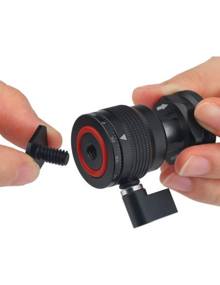 Mini Cabezal de Bola Rigdance con Zapata Fría y Tornillo 1/4"