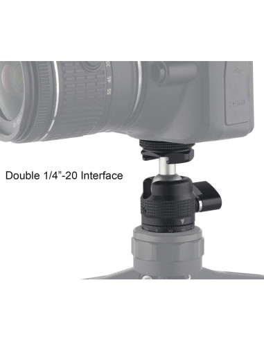 Mini Cabezal de Bola Rigdance con Zapata Fría y Tornillo 1/4"