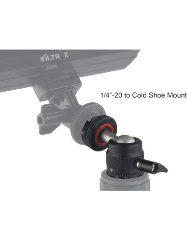 Mini Cabezal de Bola Rigdance con Zapata Fría y Tornillo 1/4"