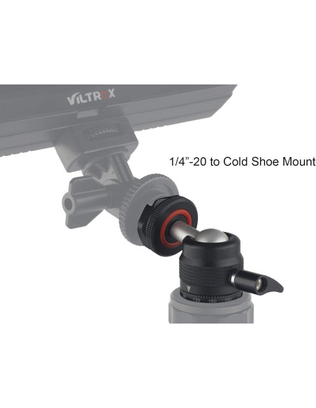 Mini Cabezal de Bola Rigdance con Zapata Fría y Tornillo 1/4"