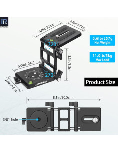 Cabezal de Trípode INNOREL ZH7 Z de Aluminio 5kg 2