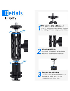 Adaptador Doble Bola Lanxire L0038 con Montura Fría - Paquete de 2 2