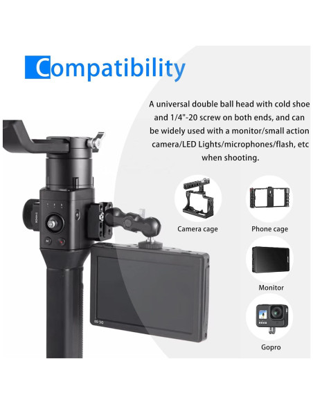 Adaptador Doble Bola Lanxire L0038 con Montura Fría - Paquete de 2