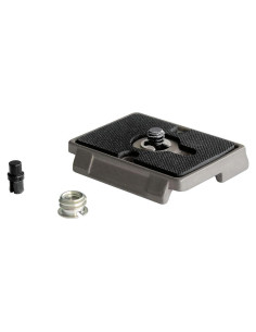Placa de Liberación Rápida Manfrotto 200PL con Tornillo 1/4" y Adaptador 3/8"