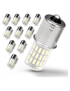 Paquete de 10 bombillas LED BA15S 6000K Ziomitus para auto