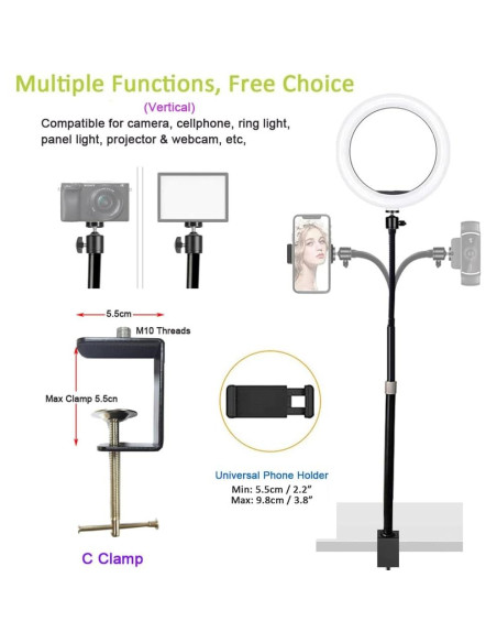 Soporte de Mesa Ajustable Etubby para Cámara y Teléfono 35-80cm