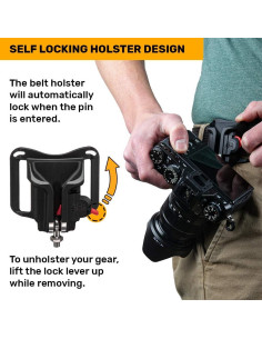 Soporte de Cámara Spider Holster BlackWidow para Cinturón 2