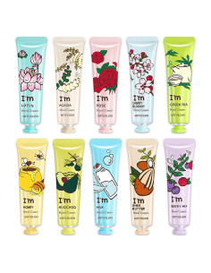 Juego de 10 Cremas de Manos Hidratantes Minfei - 10 Fragancias Naturales