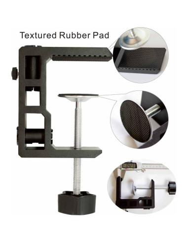 Abrazadera C Pesada MeetRade para Lámpara de Escritorio Negra