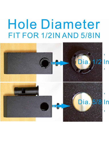 Abrazadera C Pesada MeetRade para Lámpara de Escritorio Negra