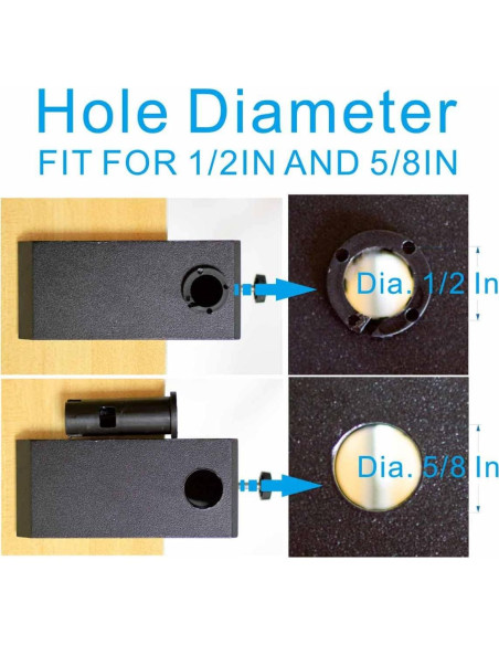 Abrazadera C Pesada MeetRade para Lámpara de Escritorio Negra