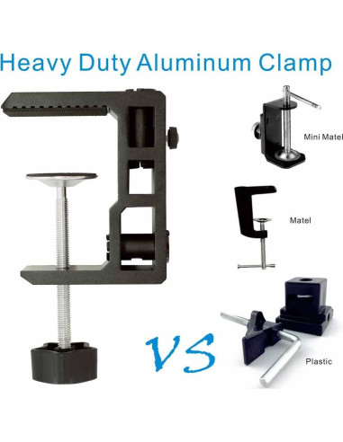 Abrazadera C Pesada MeetRade para Lámpara de Escritorio Negra