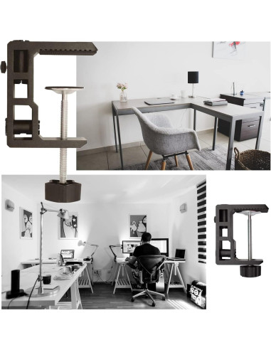 Abrazadera C Pesada MeetRade para Lámpara de Escritorio Negra