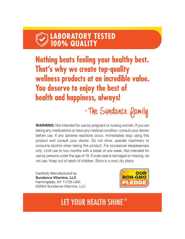 Melatonina Líquido Sublingual 10mg Sundance 59ml Sabor Baya