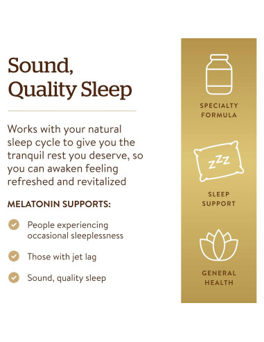 Solgar Melatonina 10mg Tabletas Veganas 60 Porciones