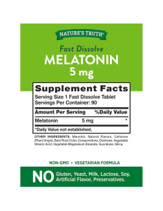 Melatonina 5 mg Verdad de la Naturaleza 180 Tabletas Disolventes 2