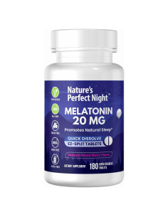 Melatonina 20mg Noche Perfecta de la Naturaleza 180 Tabletas