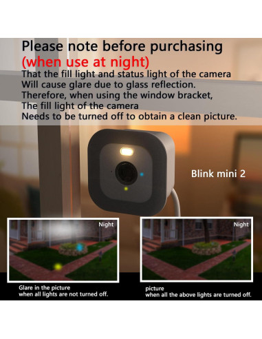 Soporte de Ventana Oudishen para Blink Mini 2 y Mini - Vigilancia Interior