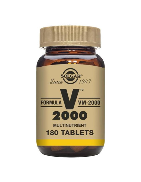 Solgar VM-2000 Multinutriente 180 Tabletas Veganas - Zinc y Antioxidantes