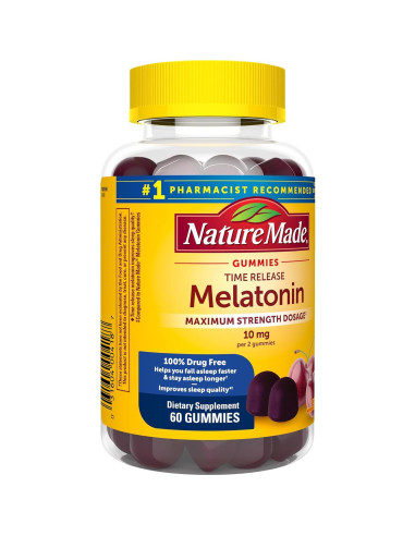 Gominolas de Melatonina Nature Made 10mg Liberación Prolongada 60u