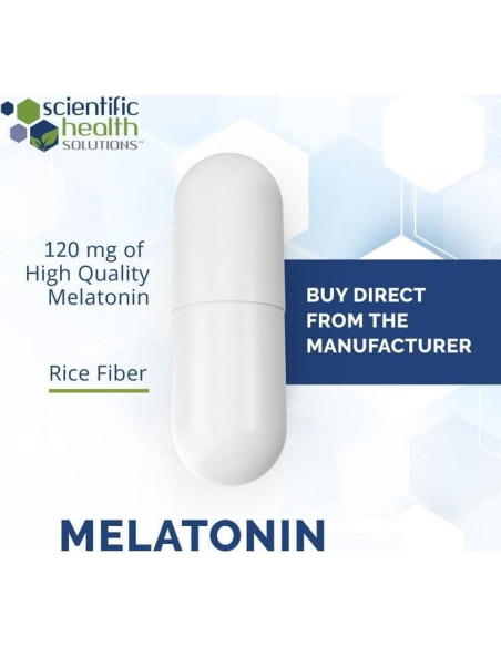 Melatonina 120mg Vegana en Cápsulas - Soluciones de Salud Científica