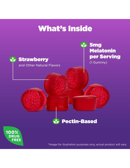 Gominolas de Melatonina Natrol 5mg Sabor Fresa 230 Unidades Gominolas de Melatonina Natrol 5mg Sabor Fresa 230 Unidades