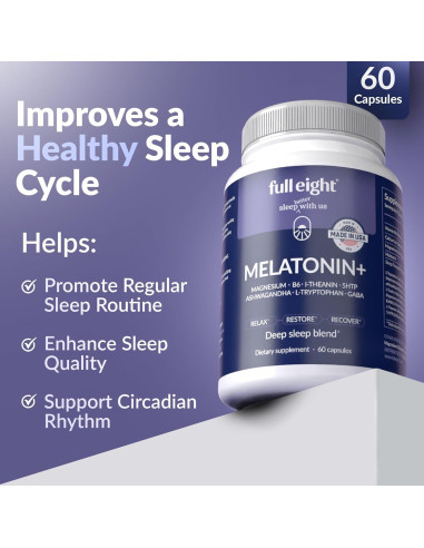 Suplemento de Melatonina+ Full Eight 10mg 60 Cápsulas