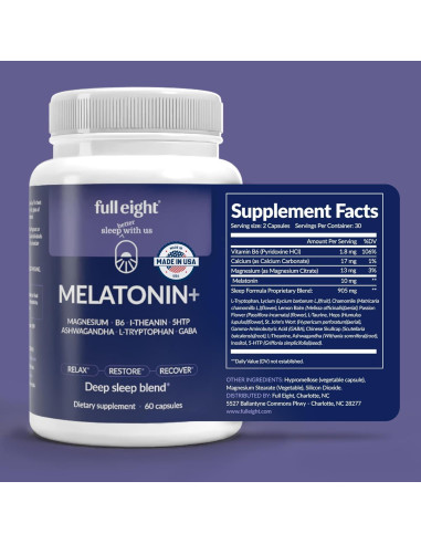 Suplemento de Melatonina+ Full Eight 10mg 60 Cápsulas