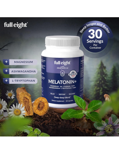 Suplemento de Melatonina+ Full Eight 10mg 60 Cápsulas