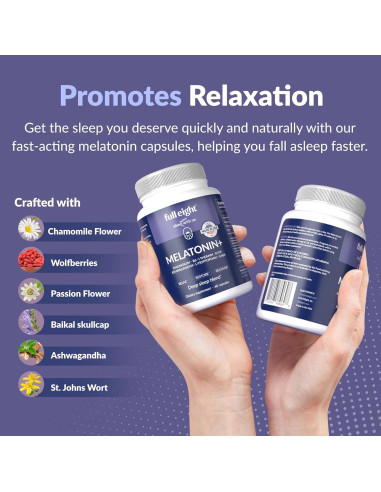 Suplemento de Melatonina+ Full Eight 10mg 60 Cápsulas