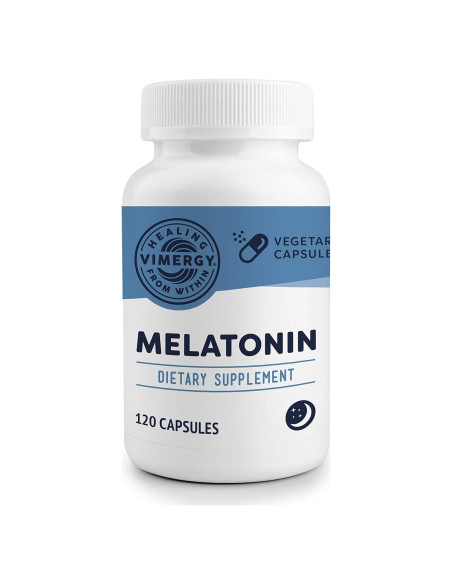 Melatonina Vimergy 5mg - Suplemento Vegano para Dormir 120 Cápsulas