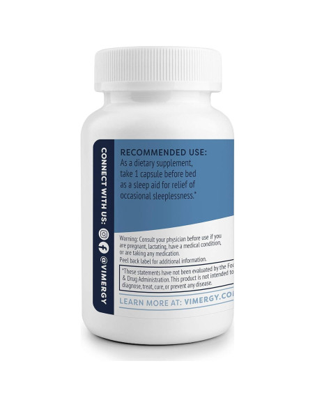 Melatonina Vimergy 5mg - Suplemento Vegano para Dormir 120 Cápsulas