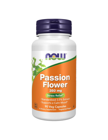 NOW Foods Flor de Pasión 350 mg - 90 Cápsulas Veganas