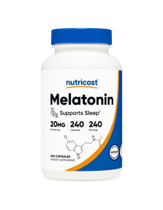 Melatonina Nutricost 20mg 240 Cápsulas Sin OGM Gluten