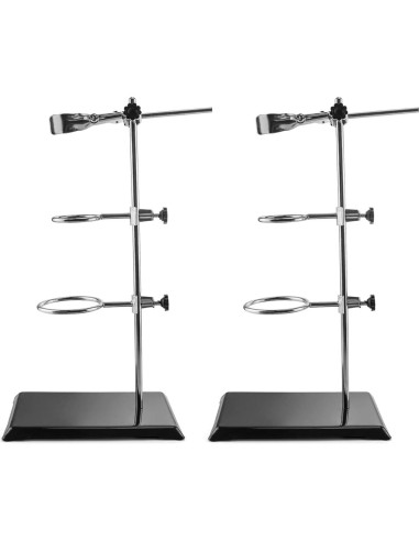 QWORK Soporte de Laboratorio 2 Piezas Acero 40,64 cm