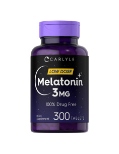 Carlyle Melatonina 3mg 300 Tabletas Vegetariano Libre de Gluten